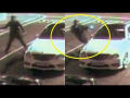 Hilarious moment thief hits himself with brick | Car Thief Throws a Brick, Mercedes Throws it Back