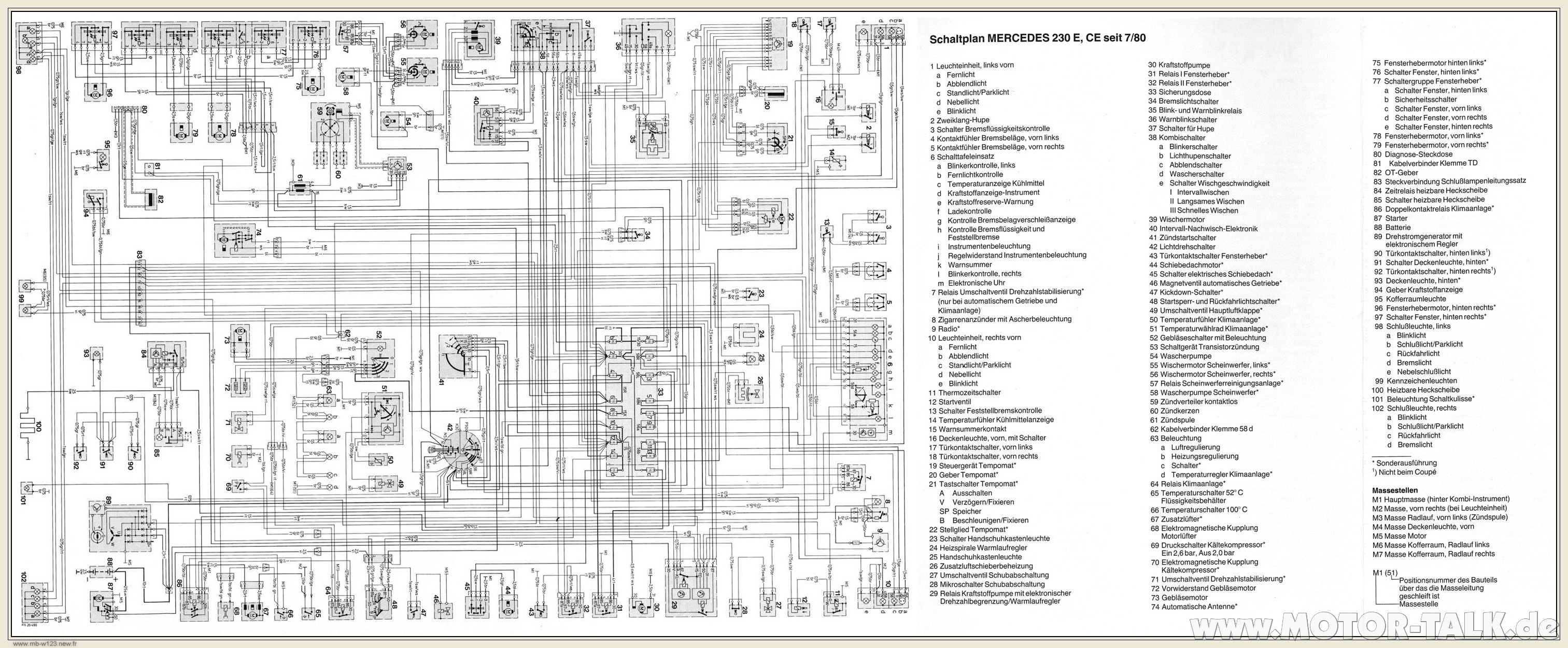 Нужна электросхема w123/230 cupe - Форум официального ...