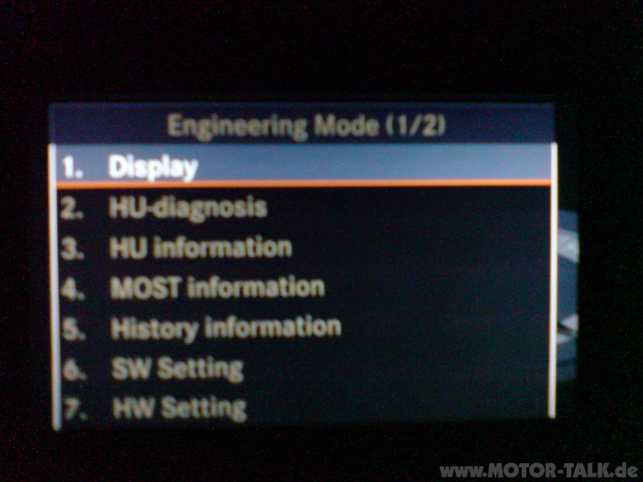 Mercedes comand aps engineering menu #2