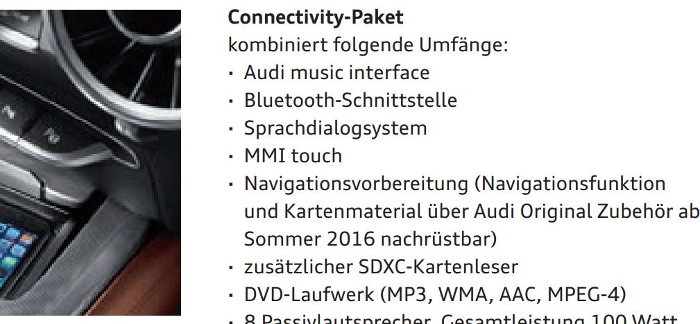 Connectivity Paket Aus Katalog Navigation Freischalten Mit Mmi Und