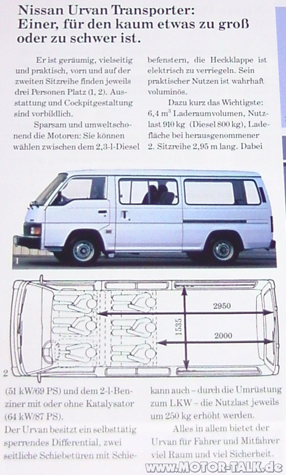 1989 Nissan urvan information #5