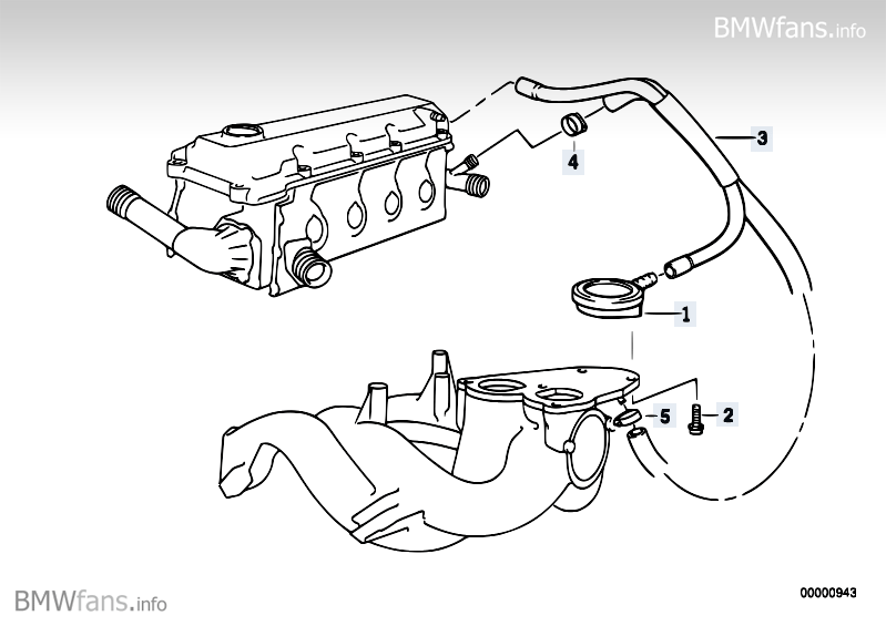 Bmw e46 m43 vacuum hose #1