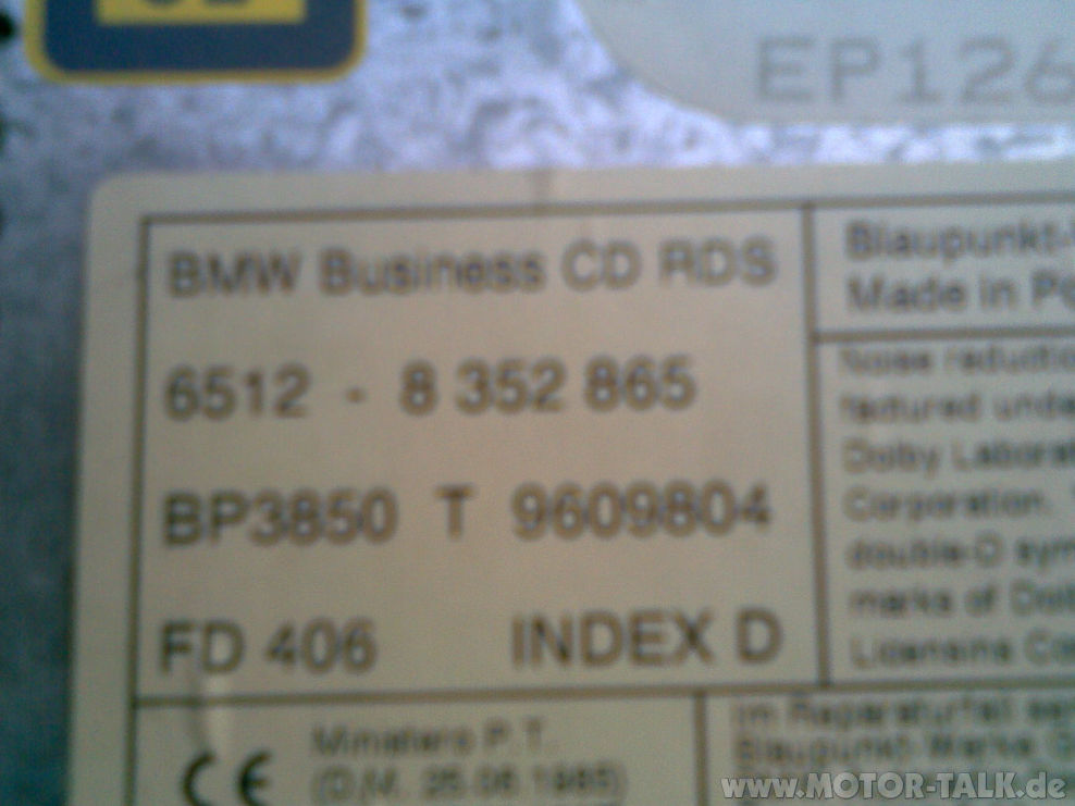 Bmw e36 business rds radio code #4