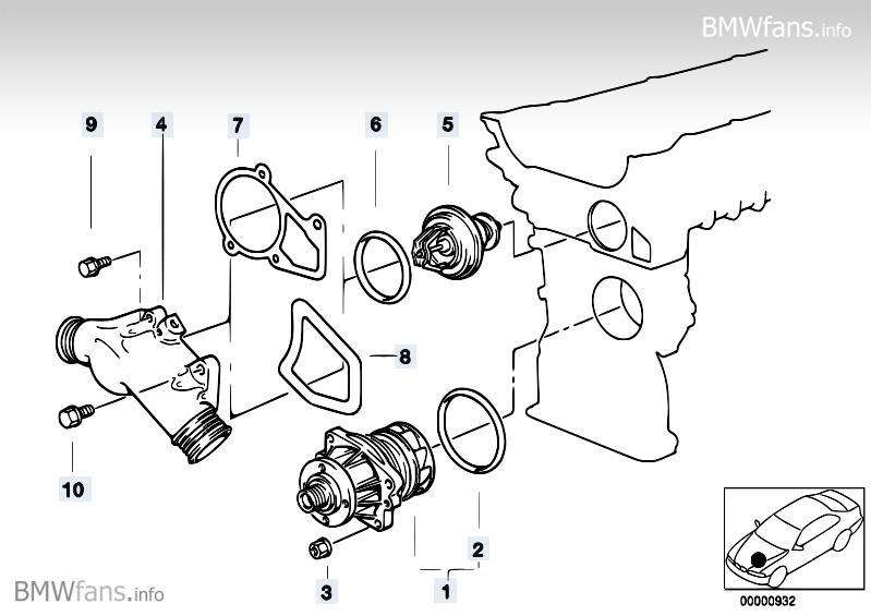 Thermostat bmw e36 ausbauen #3