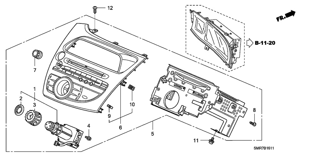 B1611 Radio Ausbau Drehknopf ausbauen? Honda Civic 8