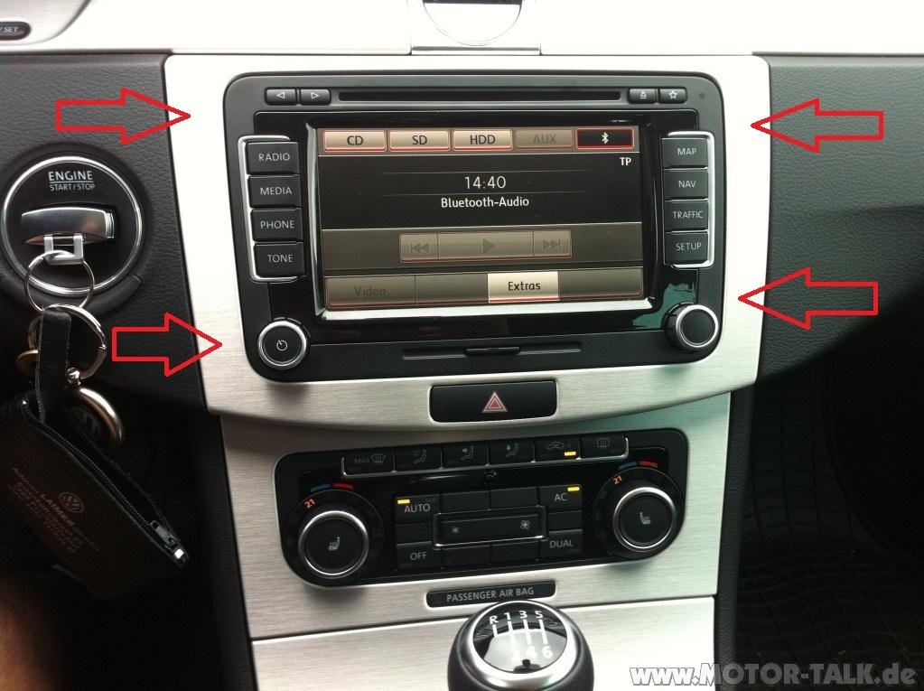 Radioausbau RNS 315 Bluetooth VW Passat B7 & CC 206327917