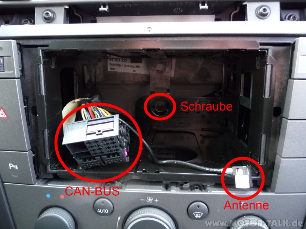 Originaleinbaurahmen Radio tauschen Opel Vectra C