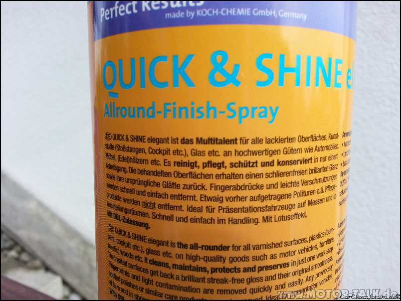 Koch Chemie Quick&Shine elegant : Clean your Car
