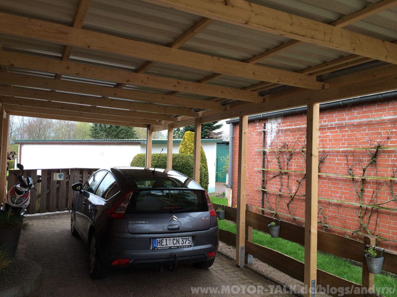 Neues Carport Versiegeln Streichen Haltbar Machen