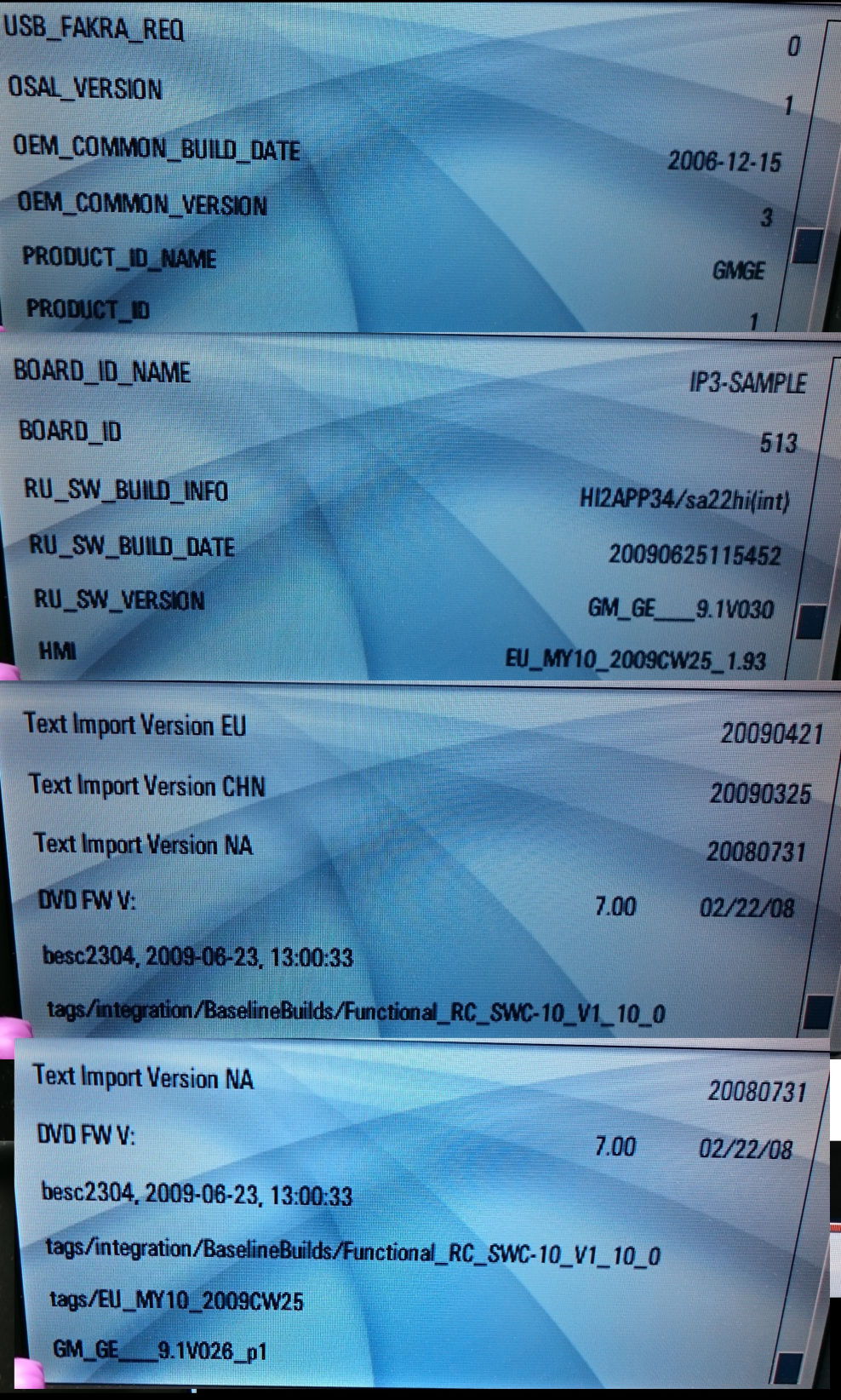 Opel Insignia DVD 800 Software Update