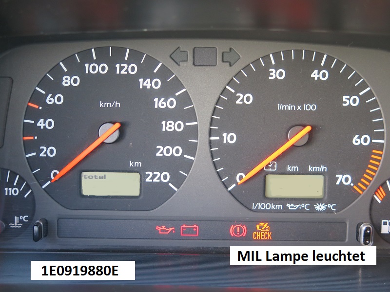 1e E Mil Lampe VW Golf Cabriolet Warnlampe Für