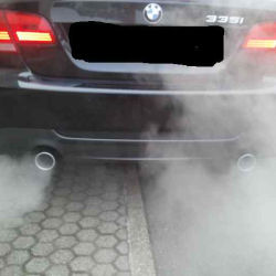 335i Qualm Und Schwarze Verkorste Endrohre Seite