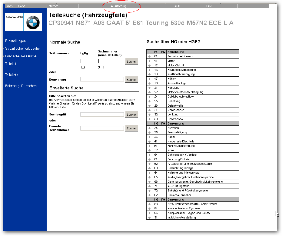 Sshot3 Online Ausstattungsliste für meinen E60/E61 BMW 5er E60 & E61 204264873