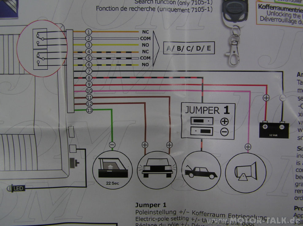 P1010115 : Funkfernbedienung Jom 7105 (Kompletter Anschlussplan) : VW