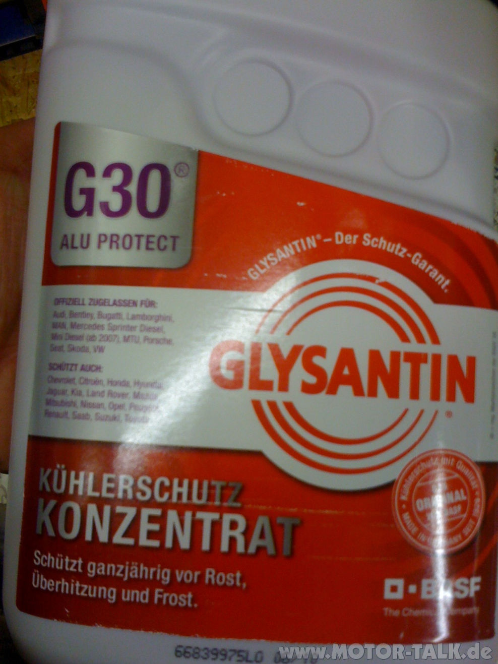 Glysantin g30 : Z19DTH Kühlmittel : Opel Vectra C & Signum : #203805136