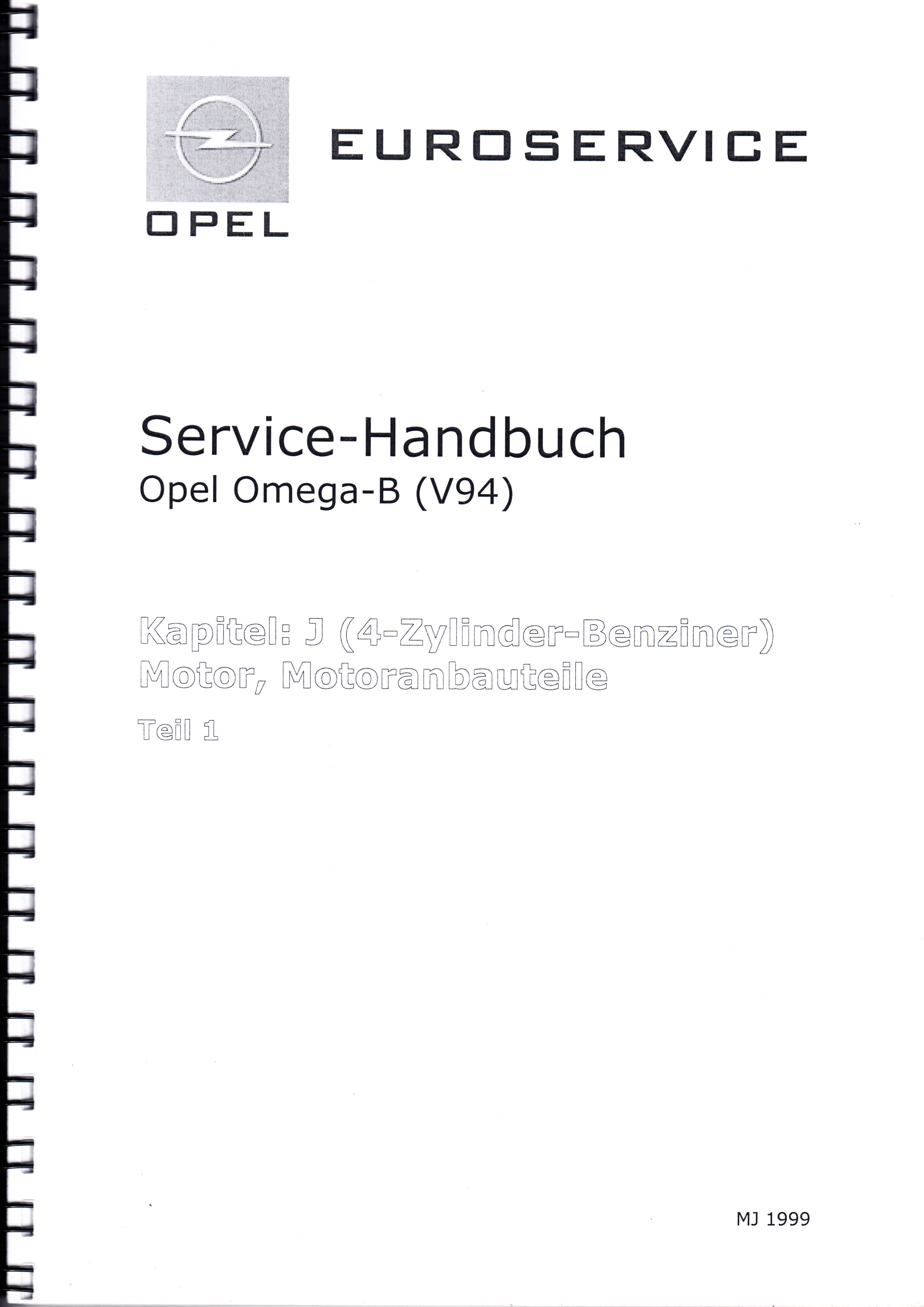 Biete Ein Neuwertiges Service-Handbuch „OPEL EUROSERVICE“ Für Den Opel ...