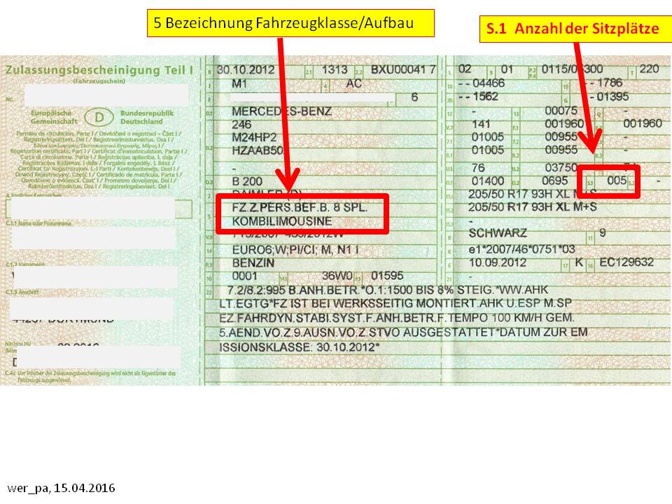 Kfz-schein-wp : Echtes Leergewicht Der B-Klasse (W246) : Mercedes B ...