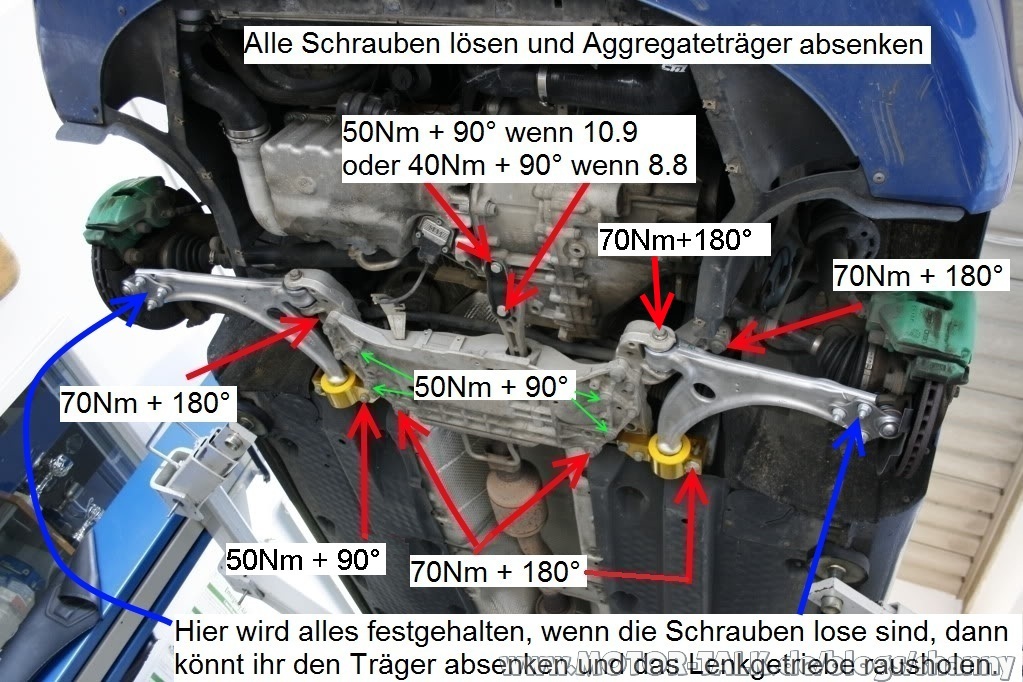 ZMS und Getriebe wechseln Anleitung für Passat B6 3C CC