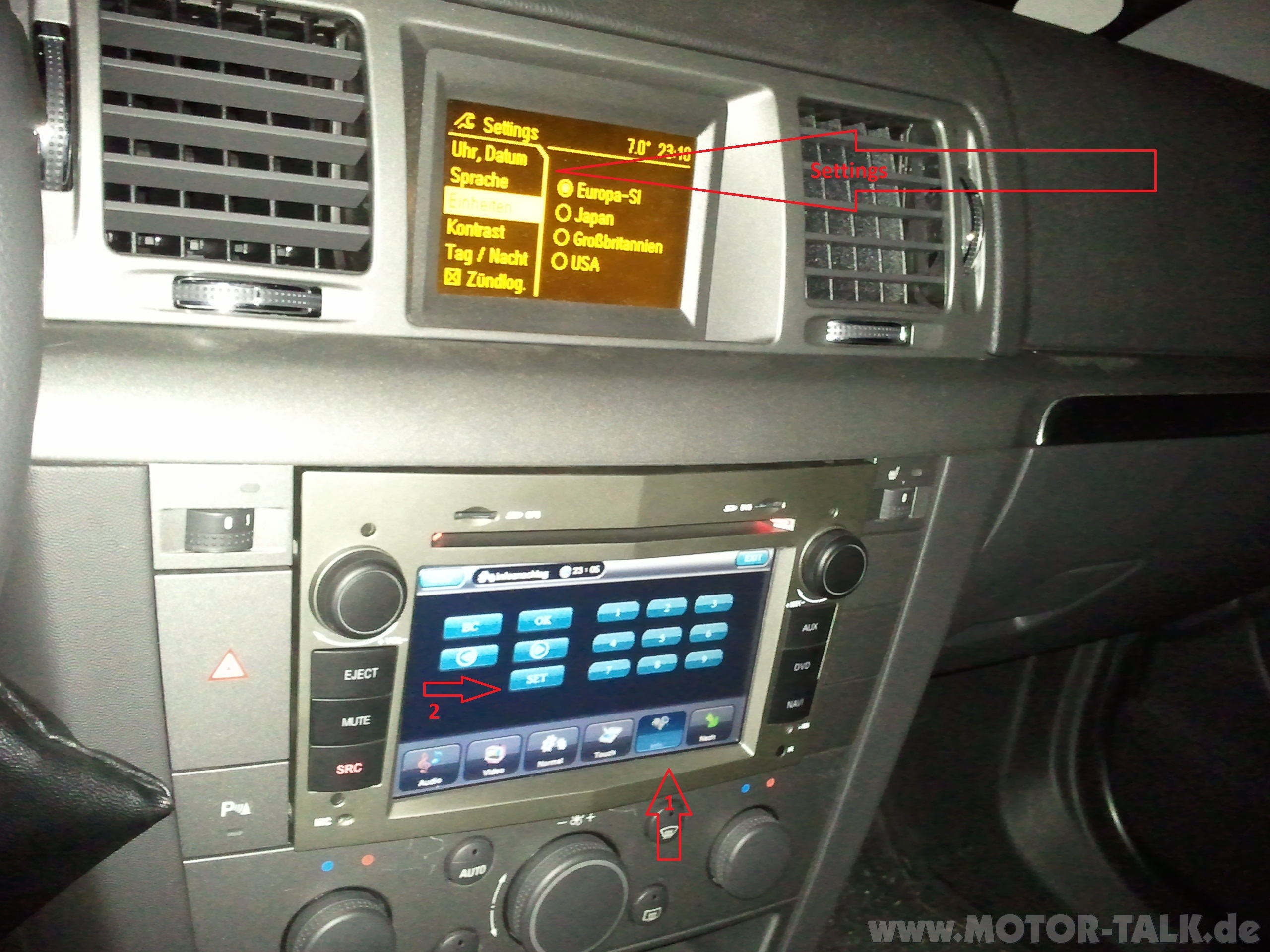 Settings Opel gps navigation dvd pip radio Opel Vectra