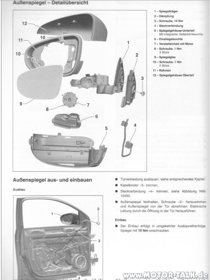 Spiegel Außenspiegel wechseln! VW Golf 6 203408539