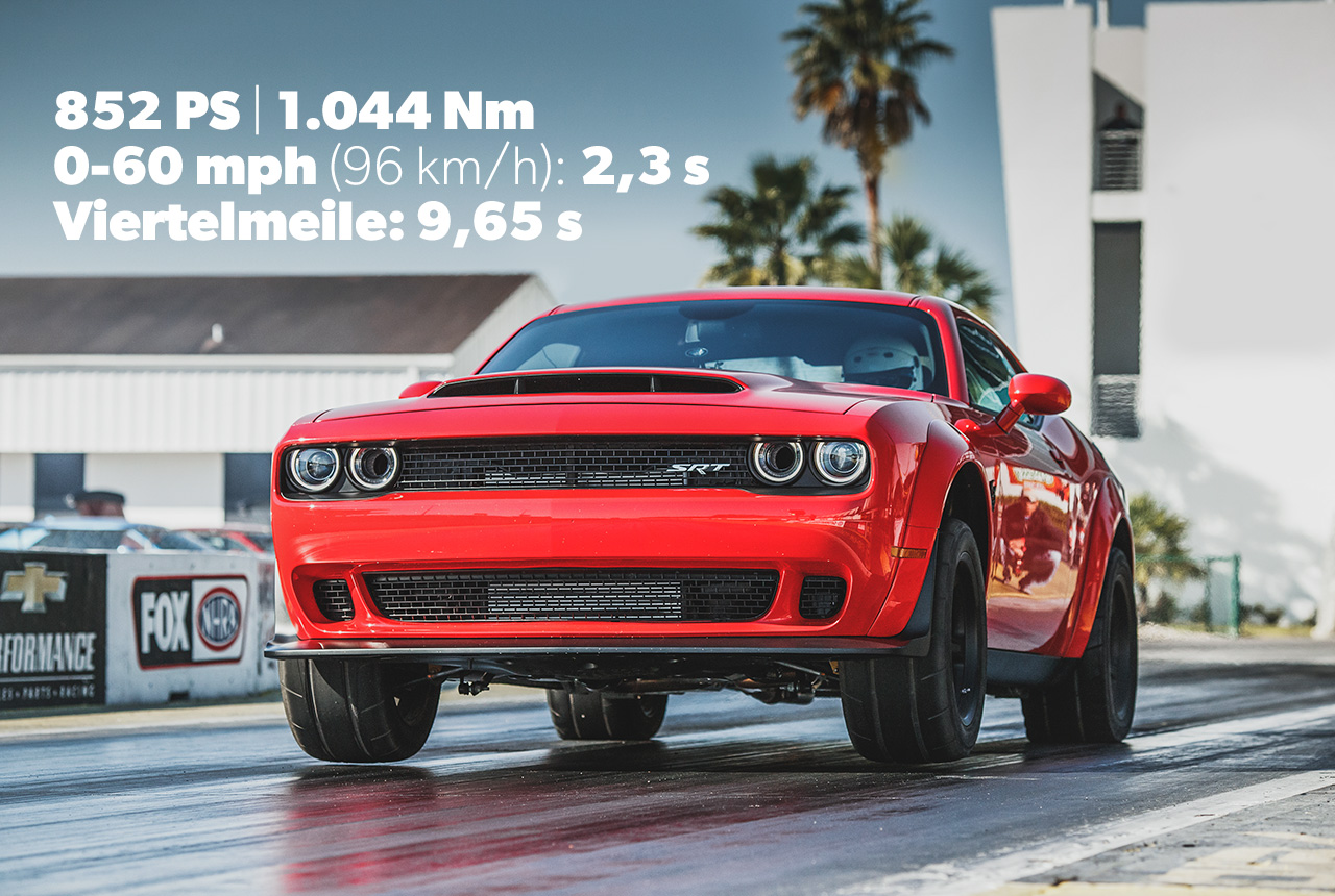 Dodge Challenger Demon Motor Leistung Details