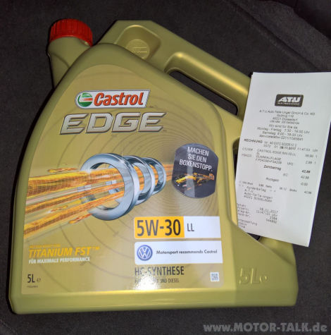 Angebot Castrol LL-ÖL bei ATU : VW Golf 7 & Golf Sportsvan