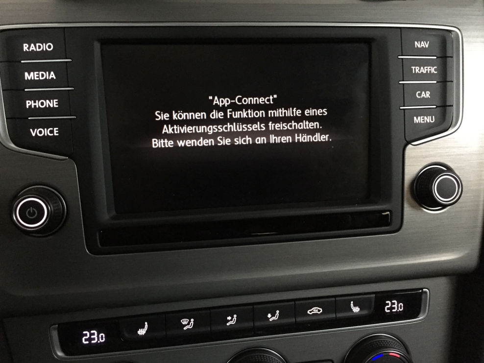App connect volkswagen активация