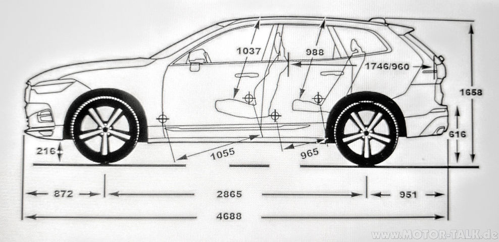 Xc60-2018-masse : Fahrersitz Kopffreiheit : Volvo XC60 2 ...