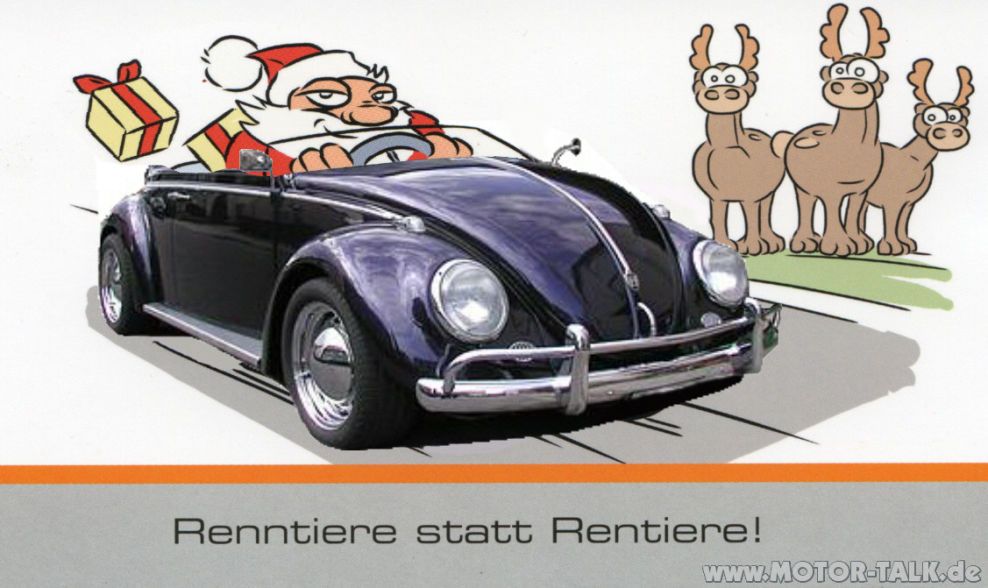 Renntiere Weihnachten VW Käfer 204275465