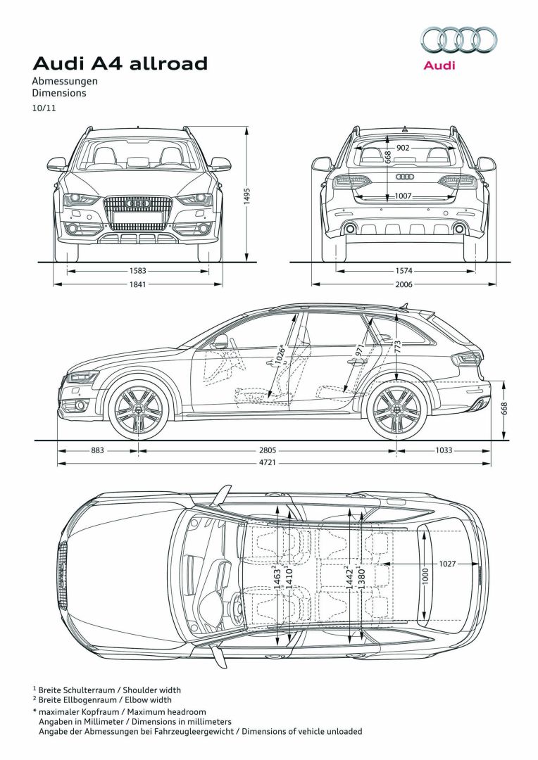 Audi A4 allroad Abmessungen Facelift Audi A4 Mit geschärftem Blick