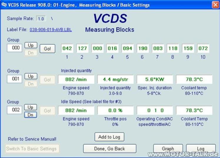 audi b5 a4 vcds measuring block list