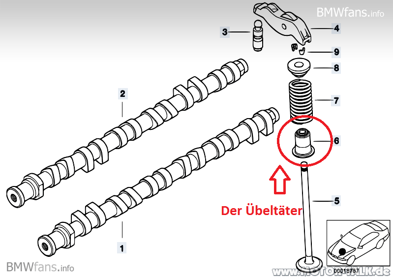 Ventilschaftdichtung wechseln bmw e39 #6