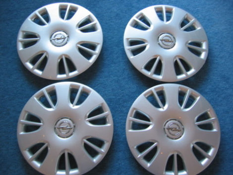 4 Original Opel Radkappen Corsa D (7 Speichendesign) 15