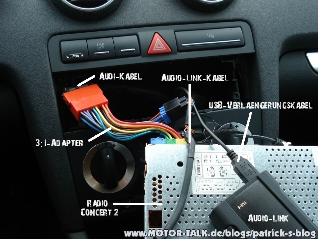 Audi A3 8P Radio Concert Bluetooth Nachrüsten