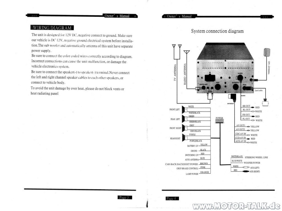 Navikabelbelegung Einbau DINRadio VW Caddy 202859933