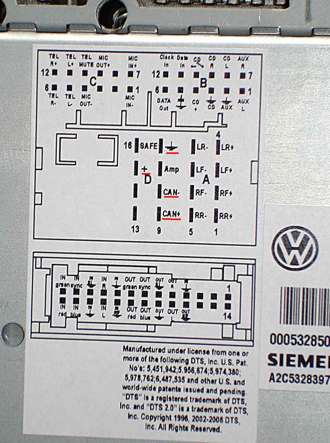 Quadlock : VW RCD310 gegen ISO Radio tauschen : Car Audio ... volkswagen beetle stereo wiring 
