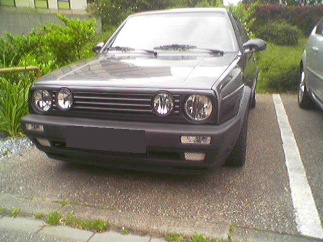 Foto 01 Scheinwerfer Klarglas Vw Golf 2 Schwarz Mit Fadenkreuz VW